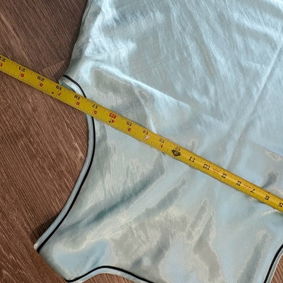 Jones New York Women’s Blue Sleeveless Pajama Top & Pant Set Size Large Satin - Picture 5 of 10